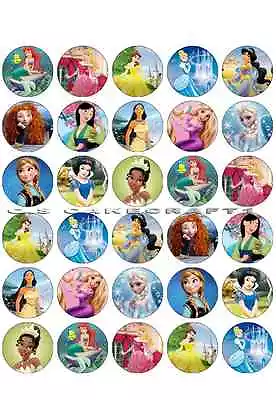 £3.99 • Buy 30X DISNEY PRINCESS Edible Cup Cake Toppers ICING Sheet Birthday Cake Party