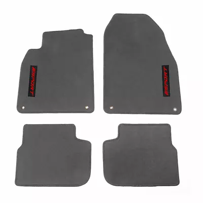 Fits 03-11 Saab 9-3 2Dr 4Dr Gray Nylon Floor Mats Carpets Non-Slip W/ Red Sport • $58.99