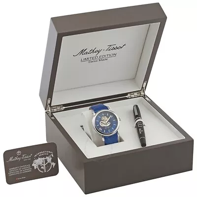 Mathey-Tissot Skeleton Automatic Blue Dial Men's Watch H7053ABU - New  • $367