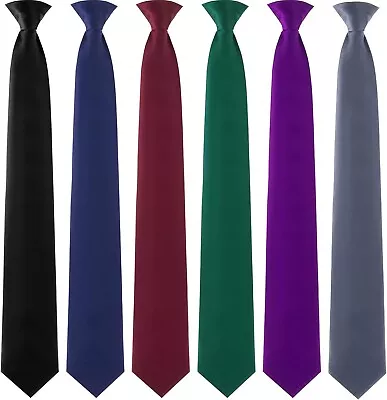 Haysandy 6 Pcs Clip On Ties For Men Solid Color Men's Tie Clip On Necktie 20 Inc • $22.40