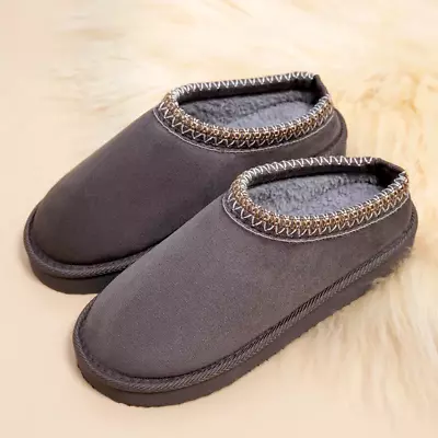 Women's UGG Tasman *DUPES* Slip-on Shoes Chic Cozy Faux Fur Slippers Slide Gray • $29.99