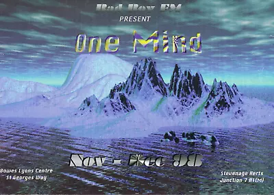 ONE MIND Rave Flyer 6/11/98 A4 Bowes Lyon Centre Stevenage Kenny Ken Darren Jay • £2.50