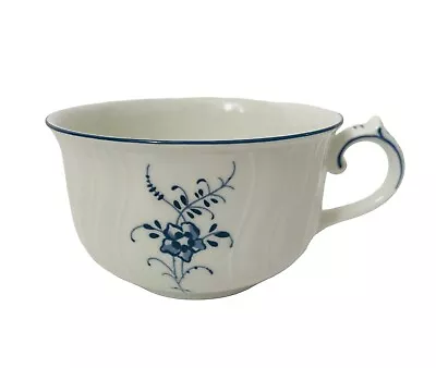 Vieux Luxembourg Villeroy & Boch Flat Coffee Tea Cup Blue Floral 2-1/4 H 8 Oz. 5 • $17.95