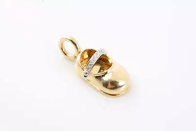 Aaron Basha 18k Yellow Gold 0.07tcw Diamond Shoe Charm (6.58g.) • $960