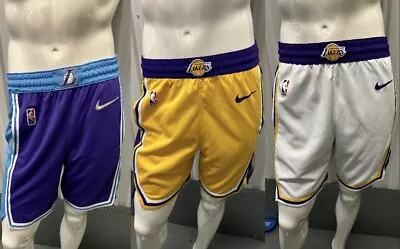 NBA Authentic Nike LA Lakers Basketball Swingman Shorts 3 Pairs  Size Medium • £49