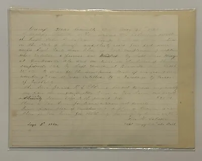 $32 • Buy Original Letter Civil War Confederate Soldier 1862 Discharge Disability Alabama 