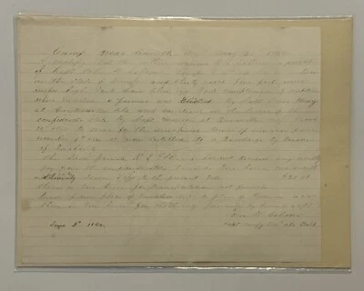 $32 • Buy Original Letter Civil War Confederate Soldier 1862 Discharge Disability Alabama 