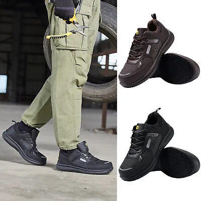 FitVille Men's Extra Wide Work Safety Shoes Composite Steel Toe Slip Resistant • $57.99
