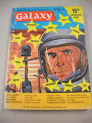  Galaxy Science Fiction  10/65 Fine! 15th Ann. All-star Ish! Bradbury Asimov +! • £8.03