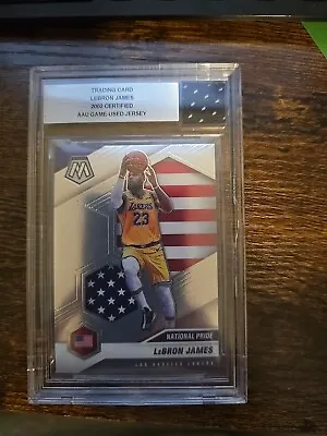 2022 Certified Lebron James AAU Game Used Jersey Mosaic National Pride 🔥 BGS  • $30