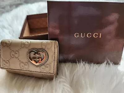 Gucci Lovely Heart Gucci Beige Logo Key Holder • $51.49