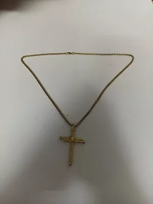 Mens Christ Jesus Nail Rope Cross Pendant Necklace Stainless Steel Box Chain 24  • $6.95