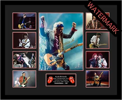 Keith Richards Rolling Stones Limited Edition 100 Only Signed Framed Memorabilia • $118.99