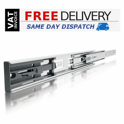£7.94 • Buy Heavy Duty 30kg Drawer Runners With Screws H45 Stainless Steel Self Soft Close
