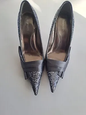 Silver Pewter Glitter Shoes Size 37 / 4 • £0.99