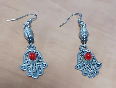 Hamsa Earrings Dangle Arabesque Moroccan Style For Pierced Ears • $11.60