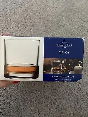 Villeroy Boch Savoy 4 Whisky Tumblers 24% Lead Crystal  2 Sets • $49