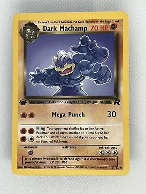 Pokémon TCG Dark Machamp Team Rocket 27/82 Regular 1st Edition Rare • $7.50