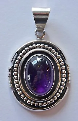 Pendant Ray Bennett Amethyst Sterling Vintage • $125