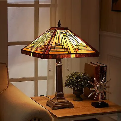 $177.77 • Buy Capulina Tiffany Table Lamp Bedside Reading Lamp 2-Light 16  Wide