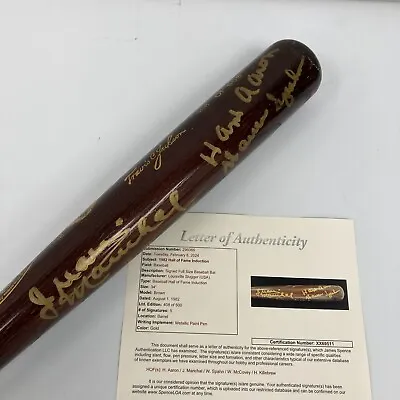 Hank Aaron Harmon Killebrew 1982 Hall Of Fame Induction Signed Baseball Bat JSA • $1349.10