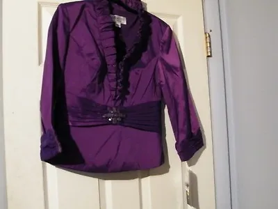 J. R. Nites By Carol Lin Size 6 Purple Blouse • $6