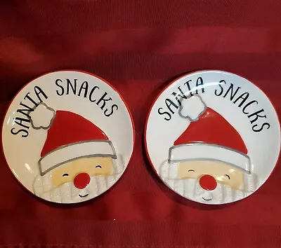 Mud Pie Santa Snacks Face Plate Set Christmas Holiday Treats • $13.90