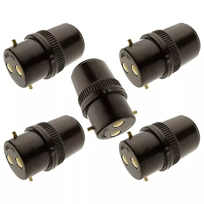 5pc B22 Bayonet Light Adapter Plug Bc Bulb Holder Connect0r Lamp Socket Extensio • £11.70