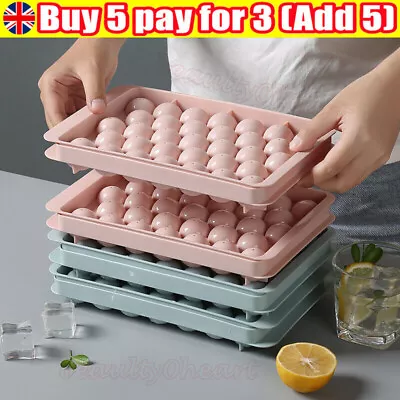 Round Ice Cube Tray Ball Maker Round  Whiskey Sphere Mold Silicone 1 X DIY Mould • £3.48