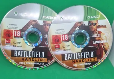 Battlefield Hardline - Microsoft Xbox 360 Game - 2 Disc Set - PAL Discs Only • $8.99