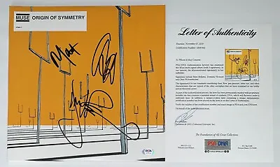 Muse X3 Matt Bellamy Dominic & Chris Signed Origin Of Symmetry Record Psa Loa • $1999.95