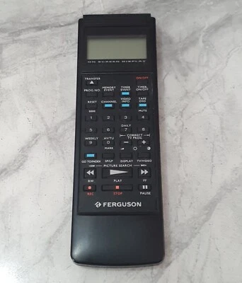 £7 • Buy FERGUSON VIDEOSTAR FV51R FV52L Remote Control Video VHS VCR
