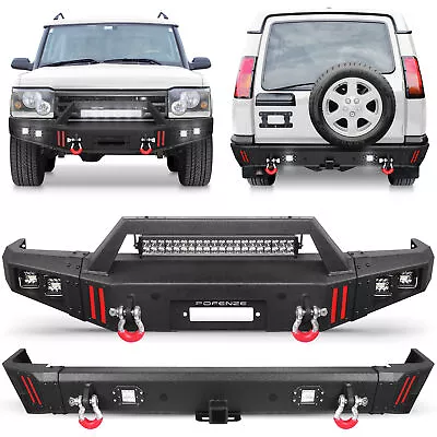 Steel Front / Rear Bumper W/ Lights D-Rings For 1999-2004 Land Rover Discovery 2 • $349.99