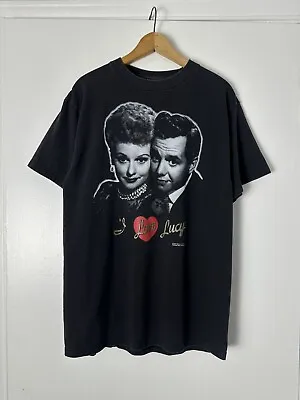 VTG 90s I Love Lucy T Shirt Mens Size Large Black Tultex Vintage Tee • $30