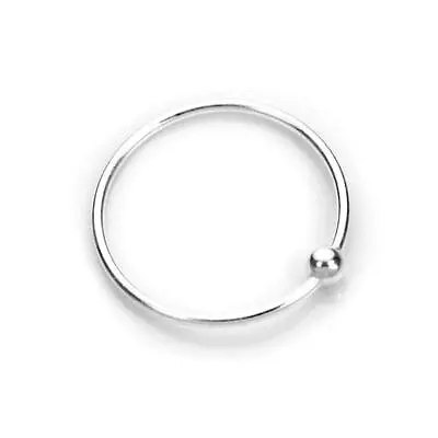 Sterling Silver BCR Ball Closure Captive Bead Ring • £4.95