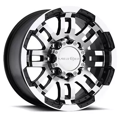 Vision Wheel 375-7870GBMF18 Single Black W/ Machined Face 375 Warrior 17X8.5 Rim • $168.92