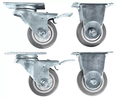 Rockville 3  Locking+Swivel Steel Caster Wheels For Peavey QW 218 Subwoofer • $39.95