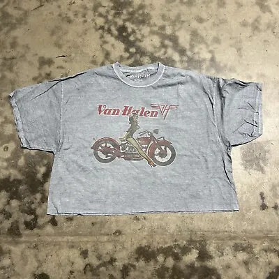 Van Halen Motorcycle Boxy Oversized Cropped Womens UO T-Shirt • £16.20