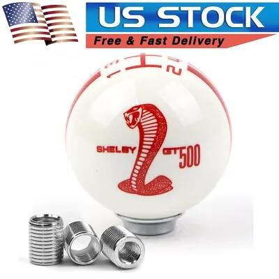 For Ford Mustang Car Gear Shift Knob 5 Speed Red Cobra Logo Manual Handle Ball • $20.99