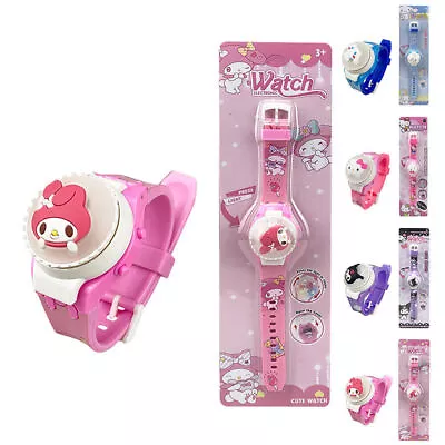 Sanrio Kids Watch Flashing Light Up Glow Digital Watch Spinning Top Flip Cover/ • £8.48