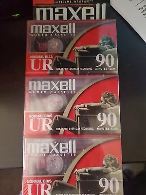 Maxell LN 90 Cassette Tape Lot 3 Vintage Sealed Brand New 😎 • $6.49