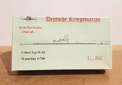 Hp Models 1/700: Wwii German Navy U-boat Typ Ix D2 U-862: Rare Resin Kit • £14.99