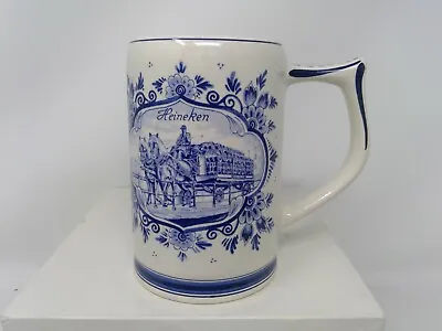 Vintage Delft Blue Heineken Mug Stein - Horse Drawn Beer Wagon & Windmill • $8.99