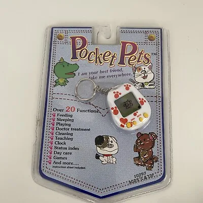Manley Quest 1997 POCKET Pet PUPPY Virtual Pet Electronic Game Keychain SEALED • $45.17