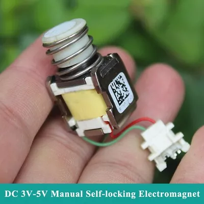 DC 3V-5V Mini Manual Self-locking Solenoid Electromagnet Spring Solenoid Magnet • $1.75