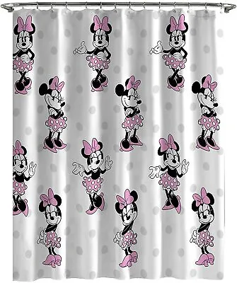 $32.95 • Buy Minnie Mouse  Cheery  Kids Fabric Shower Curtain - AB08XY8FH1Z7