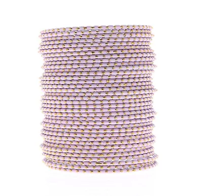 Indian Bangles Metal Plain (dotted) Size (2x6) LIGHT PINK- 2 Hand Bangle Set • $14.09