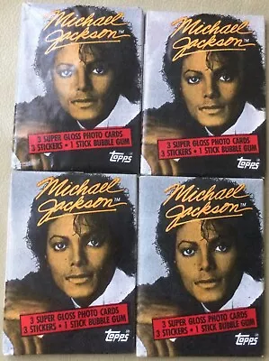 1984 Topps Michael Jackson Wax Packs Lot Of 4 Sealed Vintage Packs! • $18.50