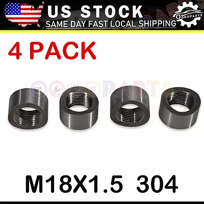 4Pack O2 Oxygen Sensor Curve Notched Nut Bung M18 X 1.5 304 Stainless Steel 02 • $16.99