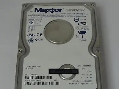 Maxtor 80GB IDE 7200rpm 3.5in HDD ( 6Y080L0 ) REF • £48